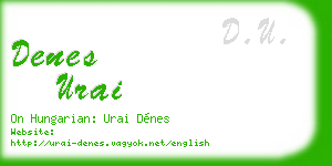denes urai business card